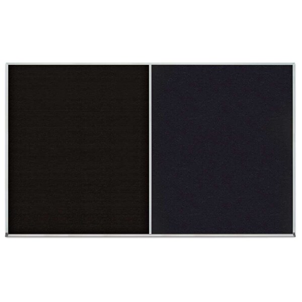 United Visual Products Enclosed Corkboard, 1 Door, 24"x36", 4" Fra UV3401-BRONZE-COBACC - main